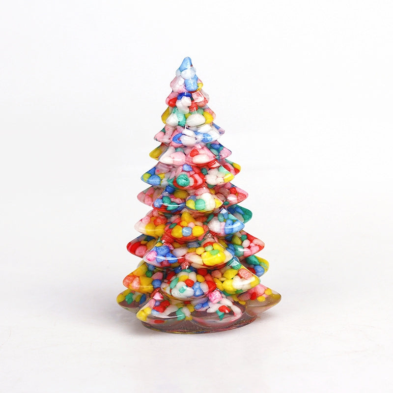 Resin Christmas Tree Resin Carvings GEMROCKY-Carvings-Colorful Jade-