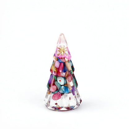 Resin Christmas Tree Resin Carvings GEMROCKY-Carvings-Colorful Shell2-