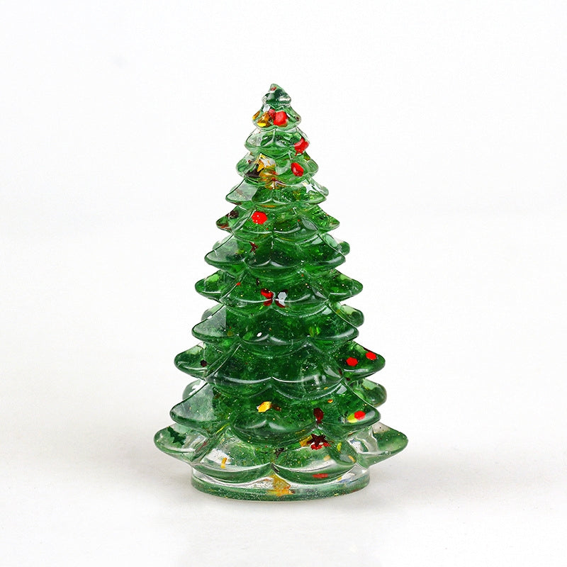 Resin Christmas Tree Resin Carvings GEMROCKY-Carvings-Green Glass-