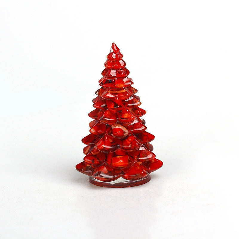 Resin Christmas Tree Resin Carvings GEMROCKY-Carvings-Red Jasper-