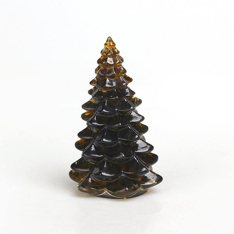 Resin Christmas Tree Resin Carvings GEMROCKY-Carvings-Smoky Quartz-