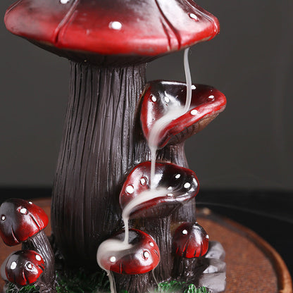 Resin Mushroom Backflow Incense Burner Home Decor Ornaments GEMROCKY-Psychic-