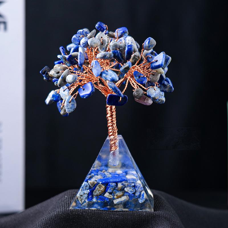 Resin Pyramid Base Chips Gem Trees GEMROCKY-Decoration-Lapis Lazuli-