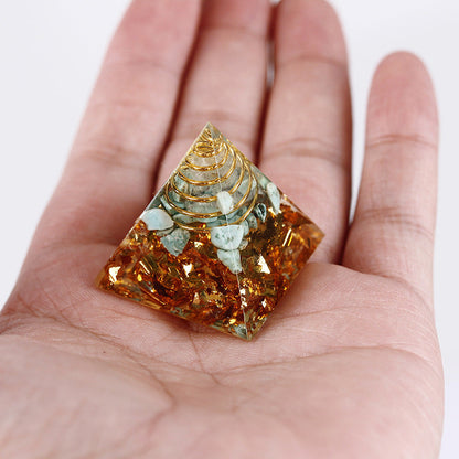 Resin Seven Chakra 3cm Small Pyramids Ornaments GEMROCKY-Decoration-