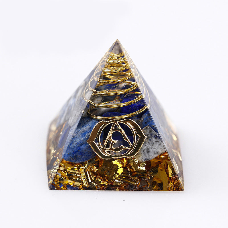 Resin Seven Chakra 3cm Small Pyramids Ornaments GEMROCKY-Decoration-Lapis Lazuli-