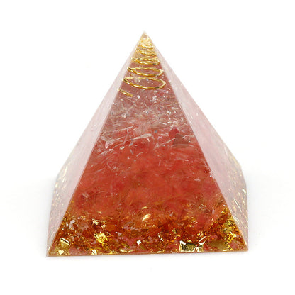 Resin Seven Chakra Multi Sizes Pyramids Ornaments GEMROCKY-Decoration-1-4cm-