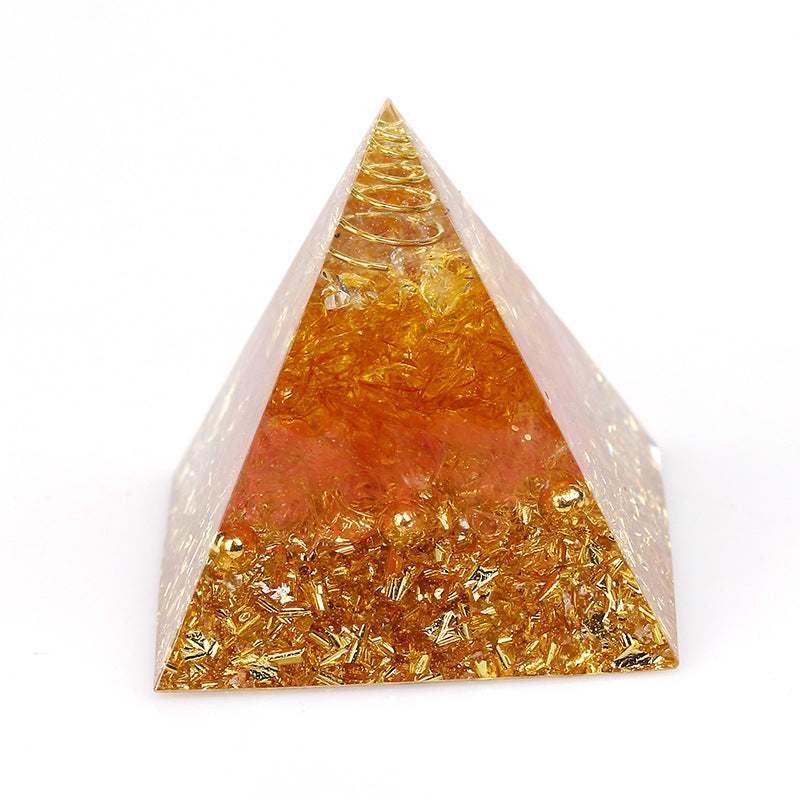 Resin Seven Chakra Multi Sizes Pyramids Ornaments GEMROCKY-Decoration-5-4cm-