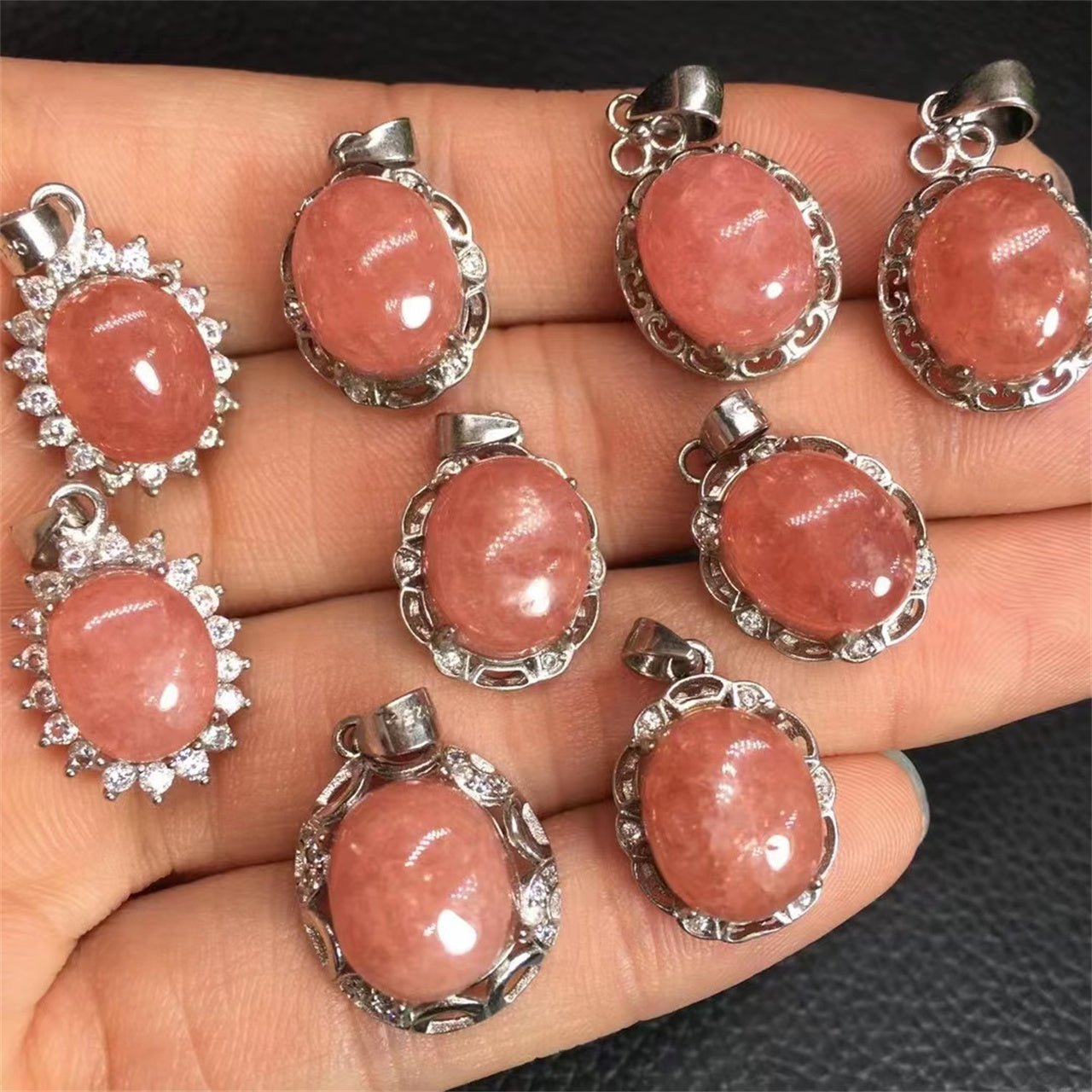 Rhodochrosite S925 Pendants GEMROCKY-Jewelry-