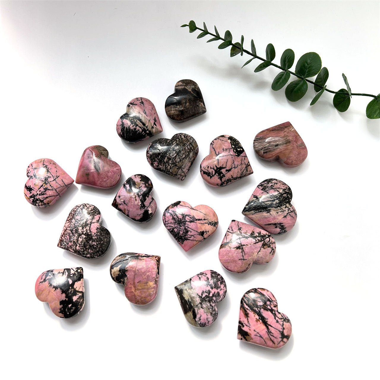 Rhodonite Hearts GEMROCKY-Carvings-