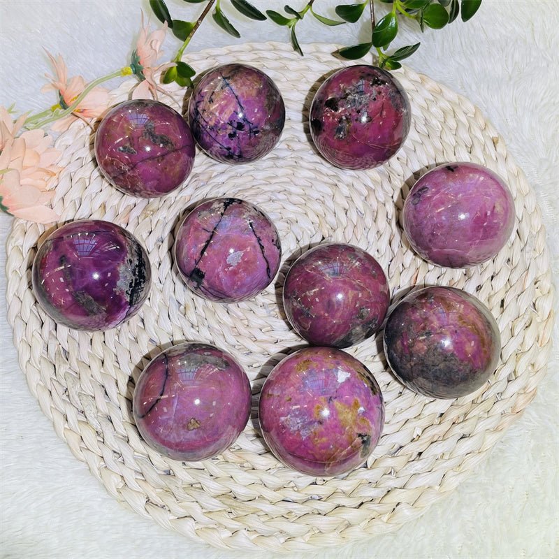 Rhodonite Spheres GEMROCKY-Spheres-