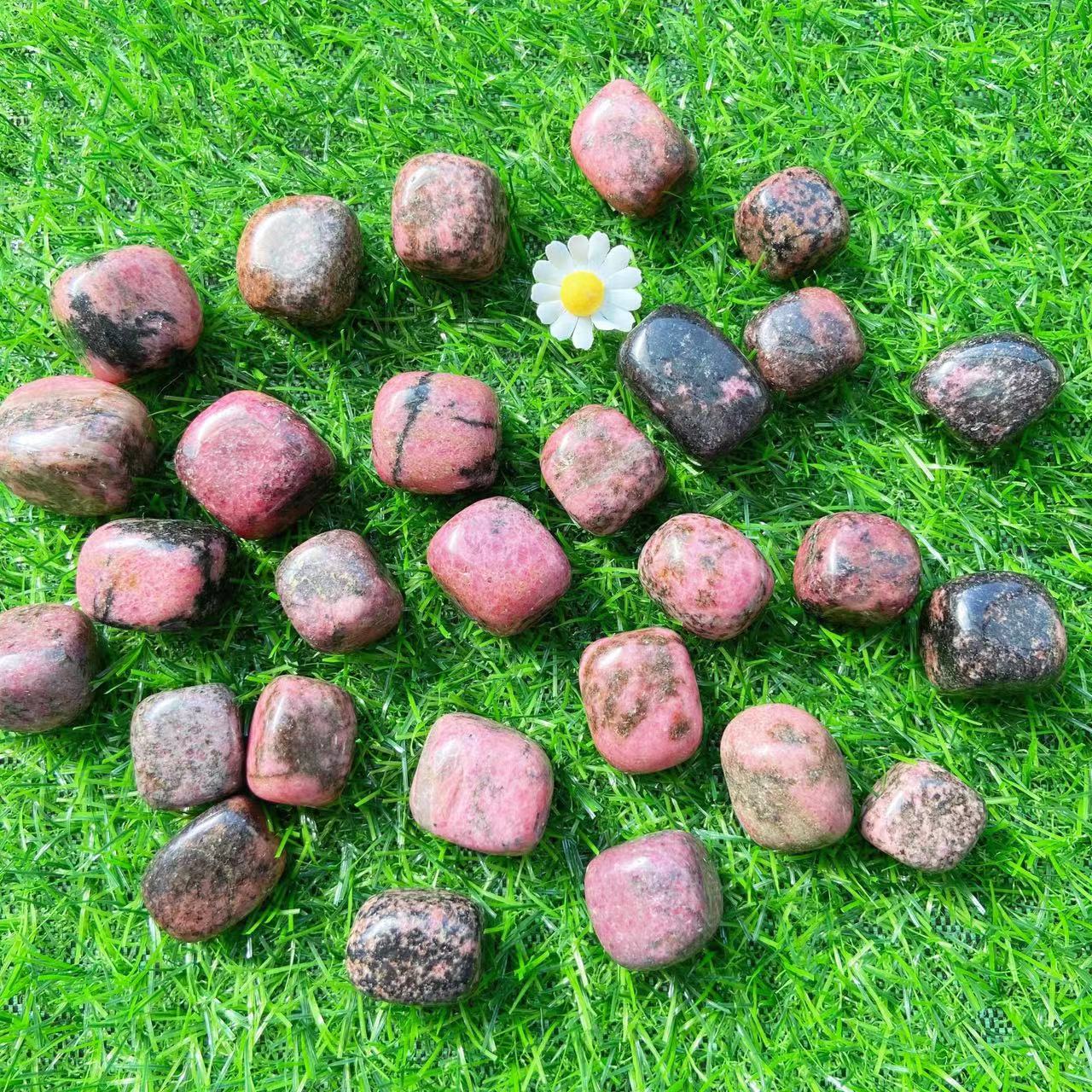 Rhodonite Tumbled Stones GEMROCKY-Tumbles-