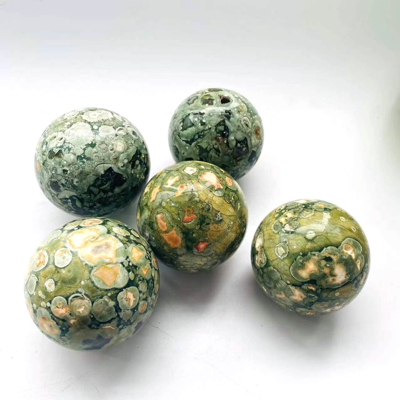 Rhyolite Rainforest Jasper Spheres GEMROCKY-Spheres-