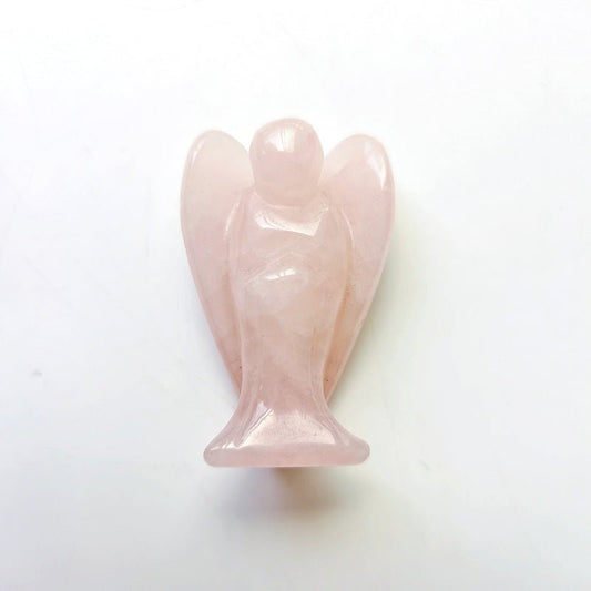 Rose Quartz Angel 2 Inch GEMROCKY-Carvings-