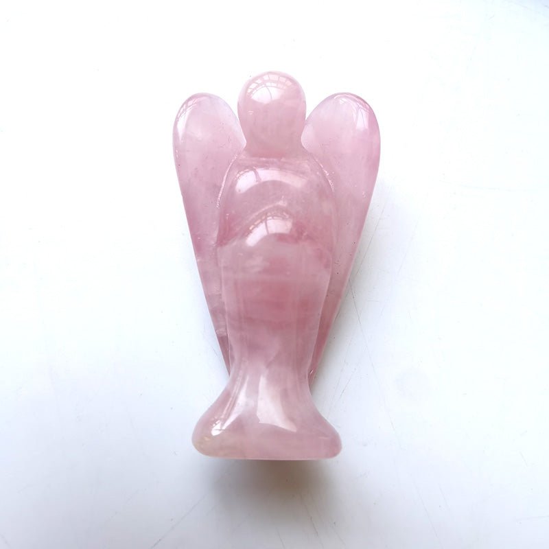 Rose Quartz Angel 3 Inch GEMROCKY-Carvings-