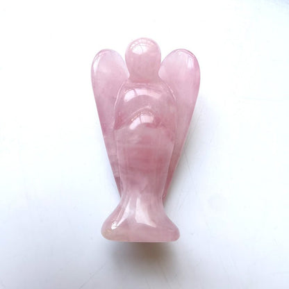 Rose Quartz Angel 3 Inch GEMROCKY-Carvings-