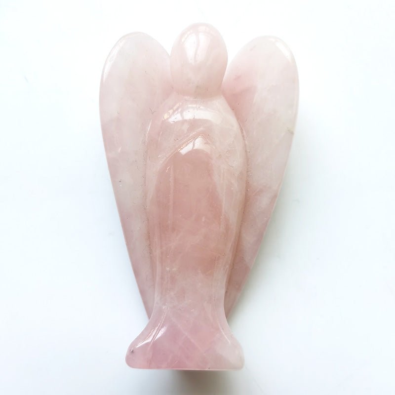 Rose Quartz Angel 4 Inch GEMROCKY-Carvings-