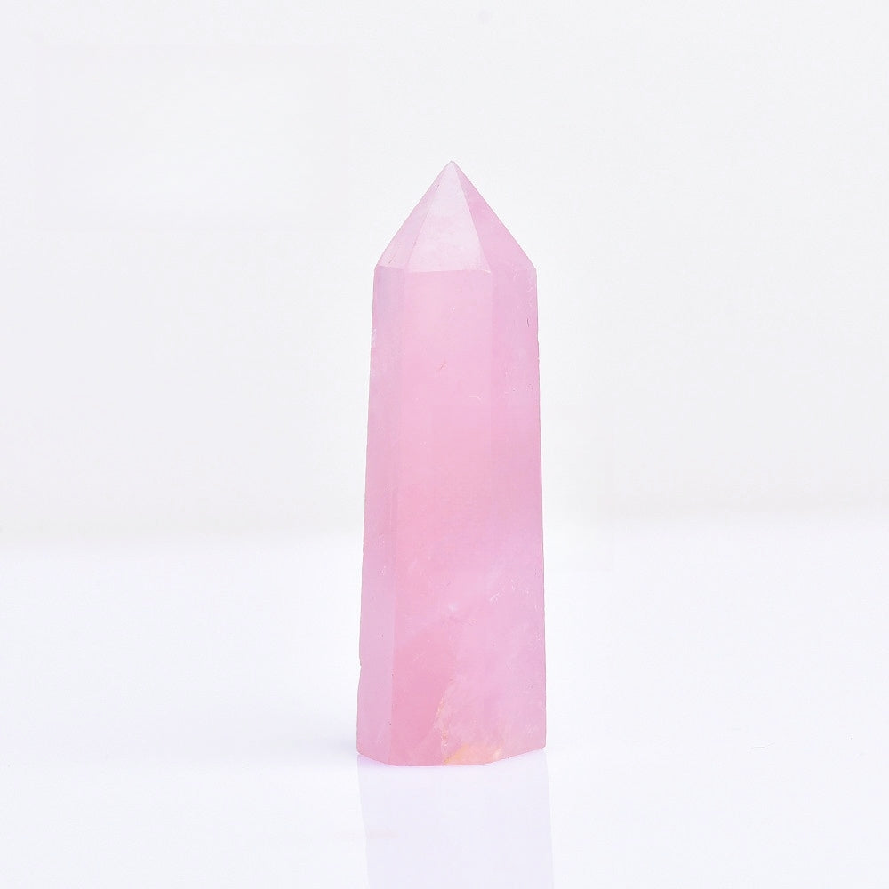 Rose Quartz Crystal Point Wands GEMROCKY-Point Wands-