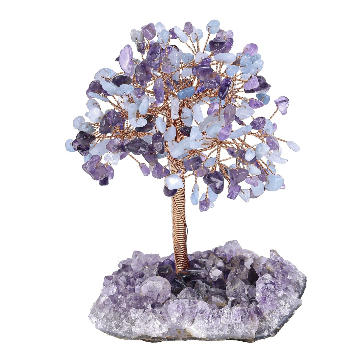 Rough Amethyst Cluster Chips Gem Trees GEMROCKY-Decoration-Amethyst+Aquamarine-