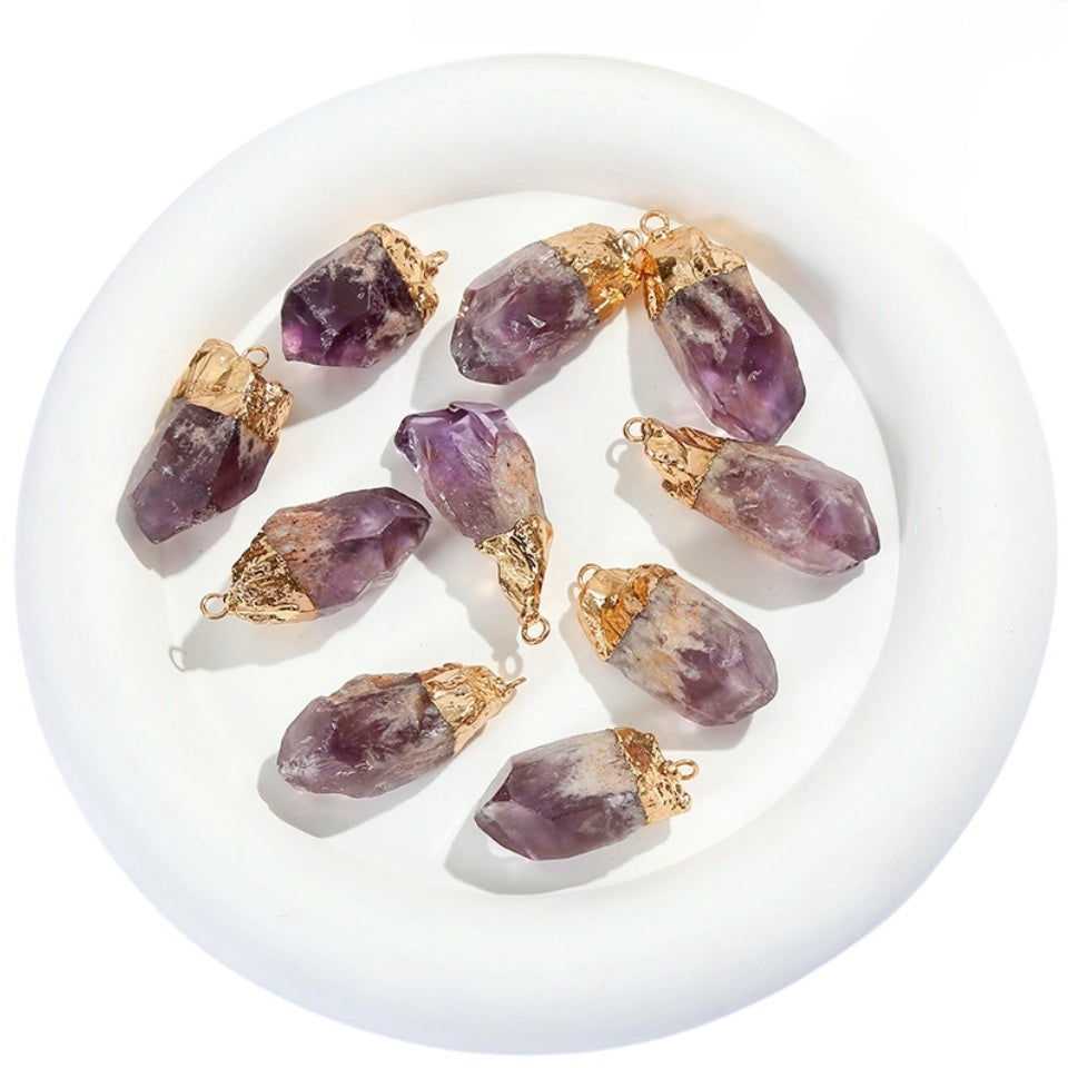 Rough Amethyst Pendants for Necklace GEMROCKY-Jewelry-