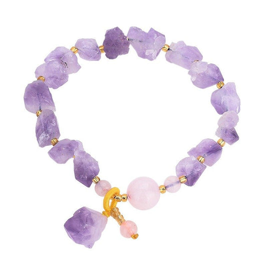 Rough Amethyst Stone Bracelets GEMROCKY-Jewelry-