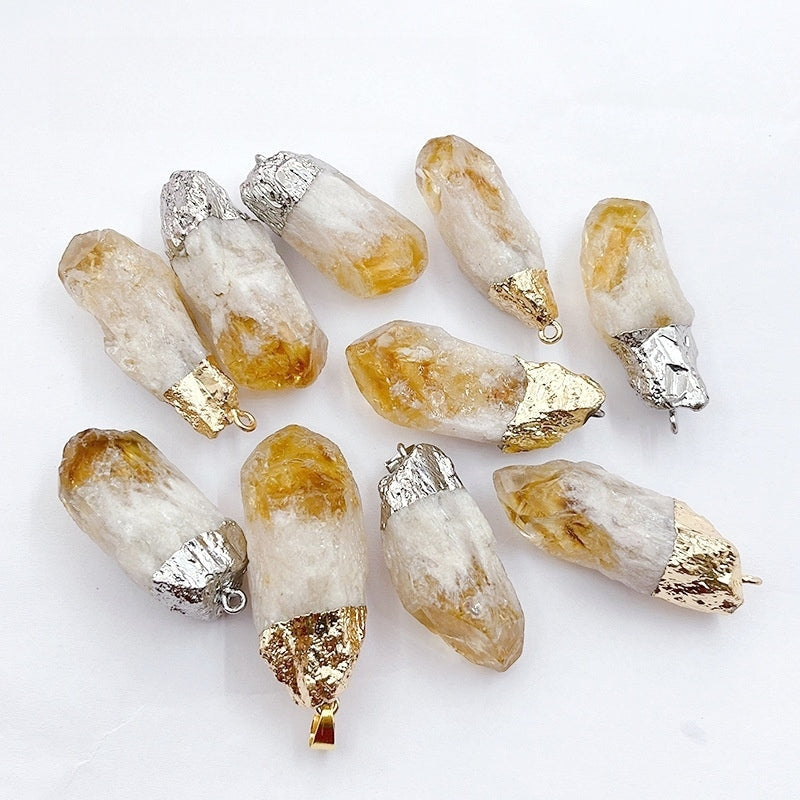 Rough Citrine Pendants for Necklace GEMROCKY-Jewelry-