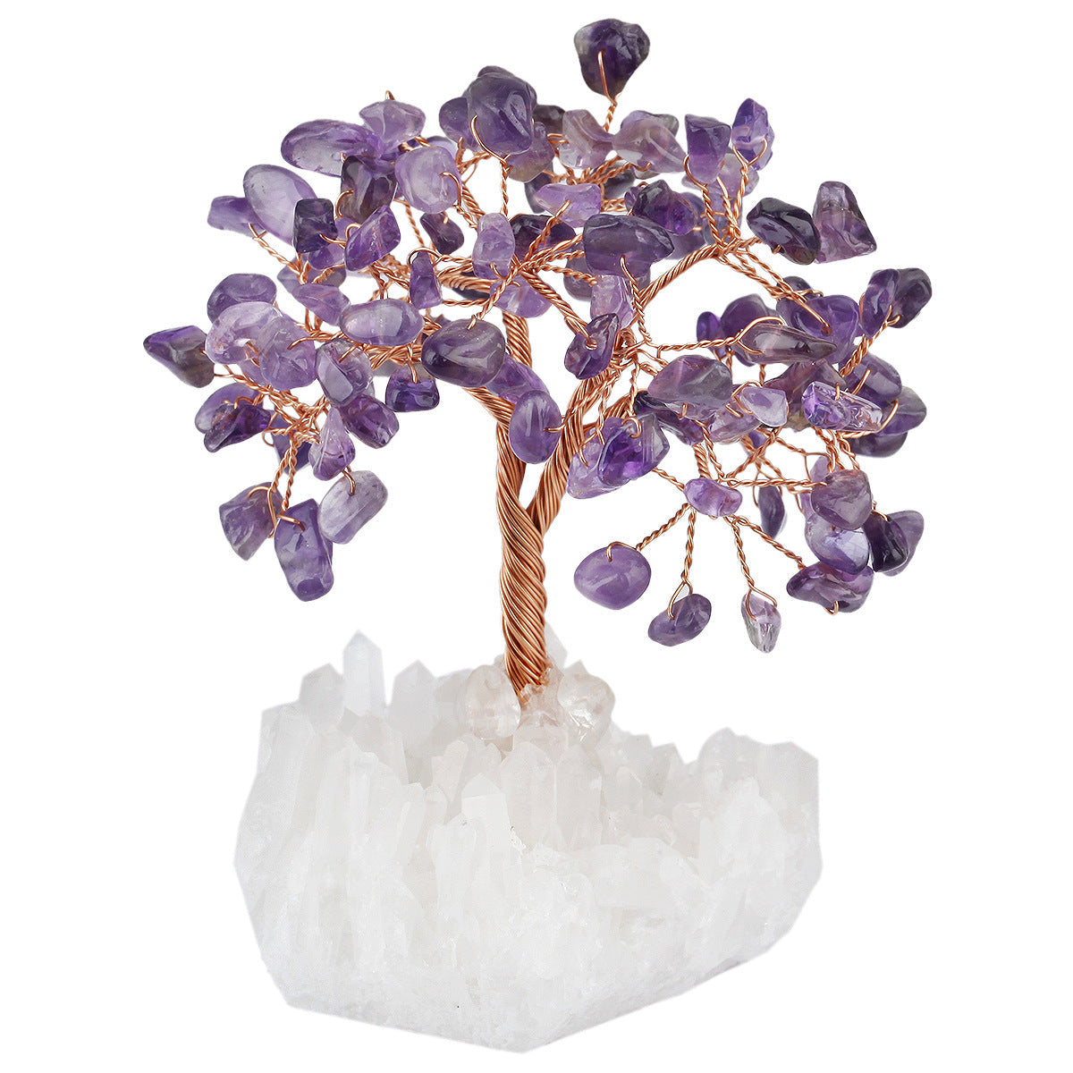 Rough Clear Cluster Chips Gem Trees GEMROCKY-Decoration-Amethyst-