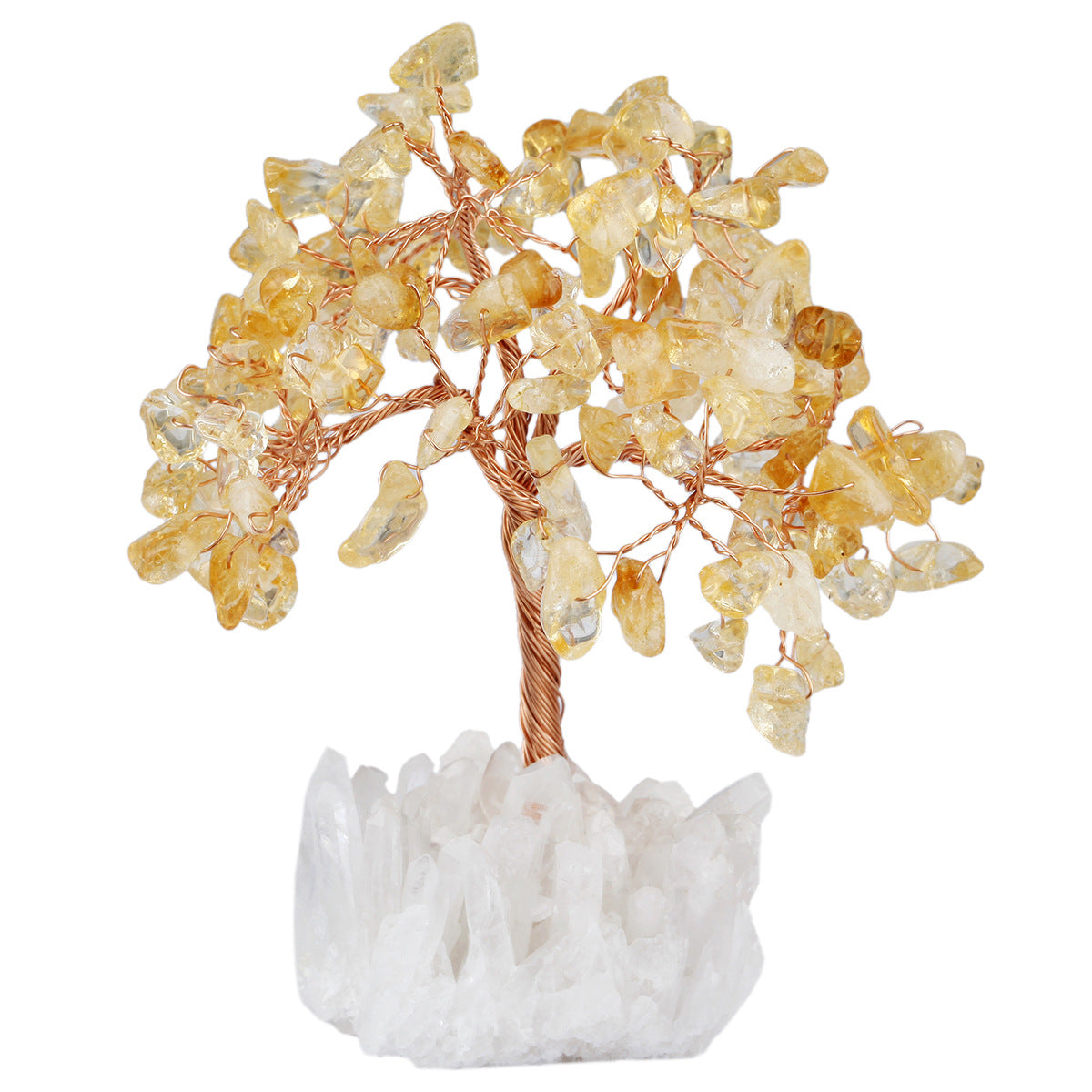 Rough Clear Cluster Chips Gem Trees GEMROCKY-Decoration-Citrine-