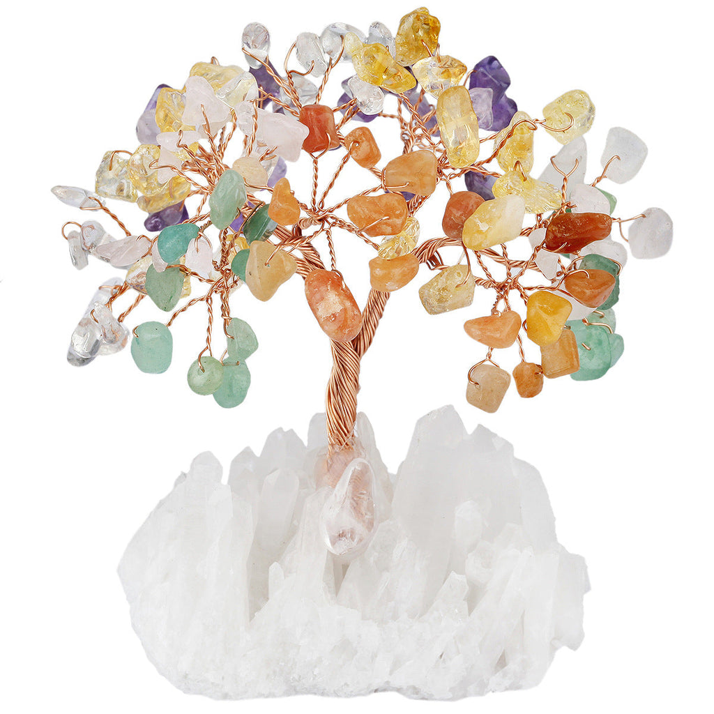 Rough Clear Cluster Chips Gem Trees GEMROCKY-Decoration-Colorful-