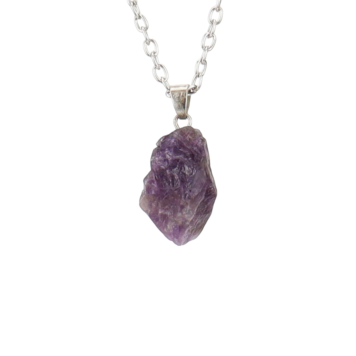 Rough Crystal Piece Pendant Necklaces GEMROCKY-Jewelry-Amethyst2-