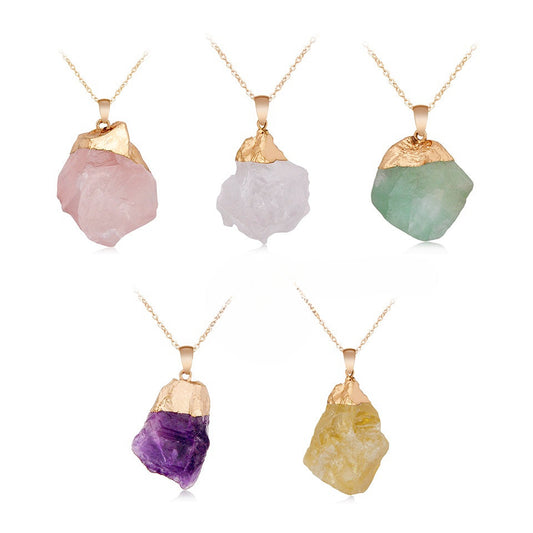 Rough Crystal Piece Pendant Necklaces GEMROCKY-Jewelry-