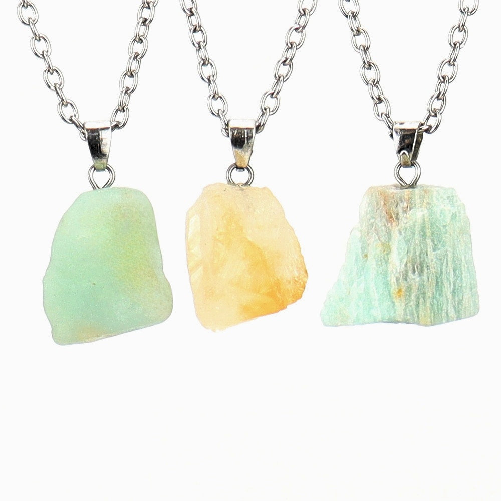 Rough Crystal Piece Pendant Necklaces GEMROCKY-Jewelry-