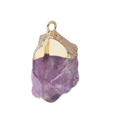 Rough Crystal Stone Pendants for Necklace GEMROCKY-Jewelry-Amethyst Gold Color-