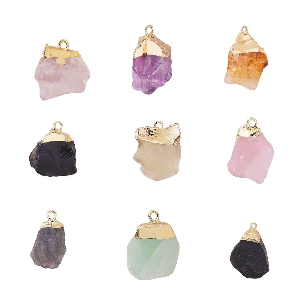 Rough Crystal Stone Pendants for Necklace GEMROCKY-Jewelry-