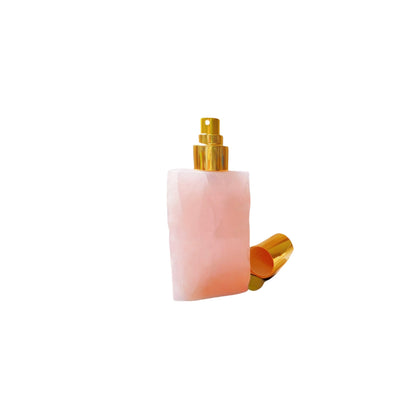 Rough Polished Crystal Perfume Small Bottles GEMROCKY-Jewelry-Rose Quartz-