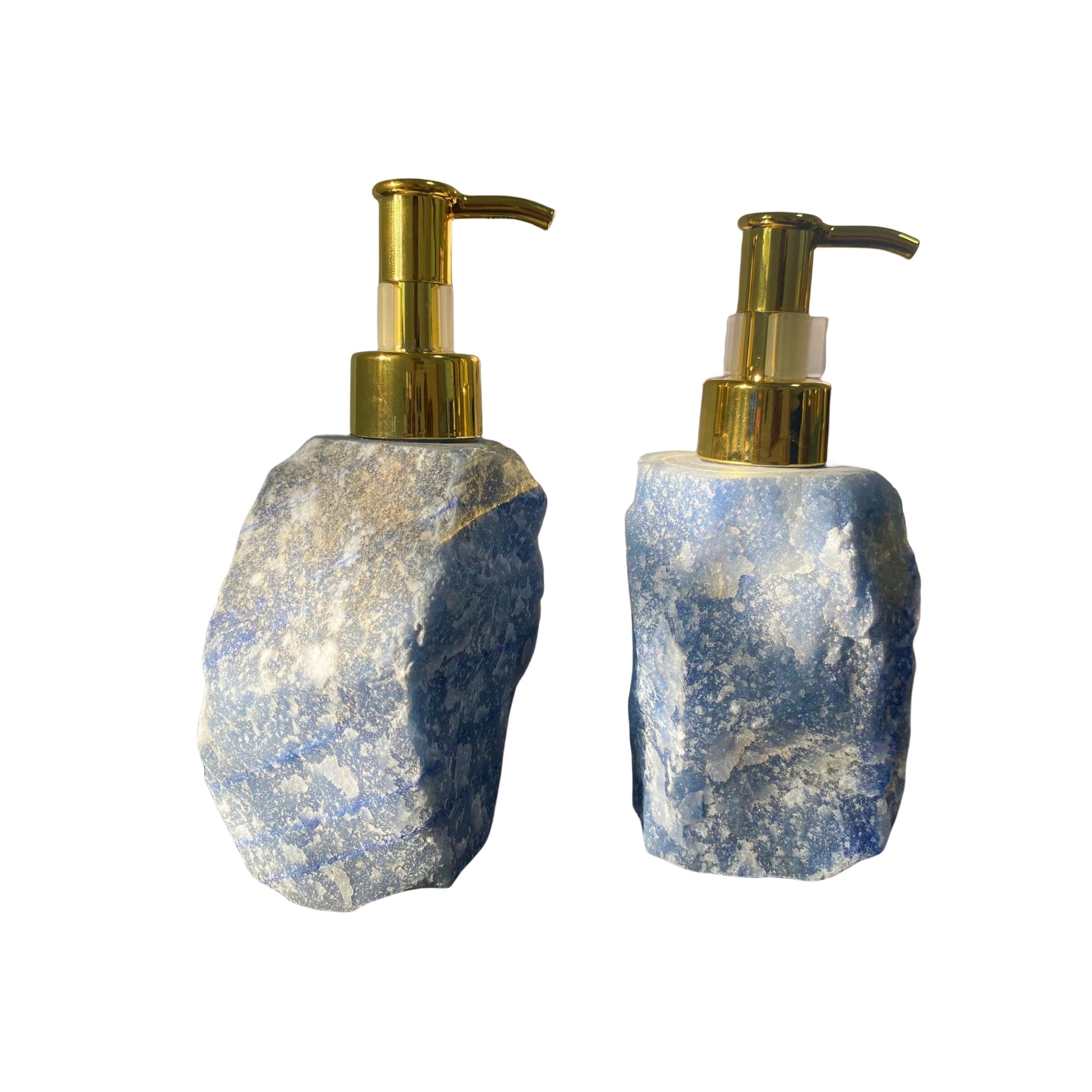 Rough Polished Crystal Shampoo Body Wash Bottles GEMROCKY-Jewelry-Blue Aventurine-