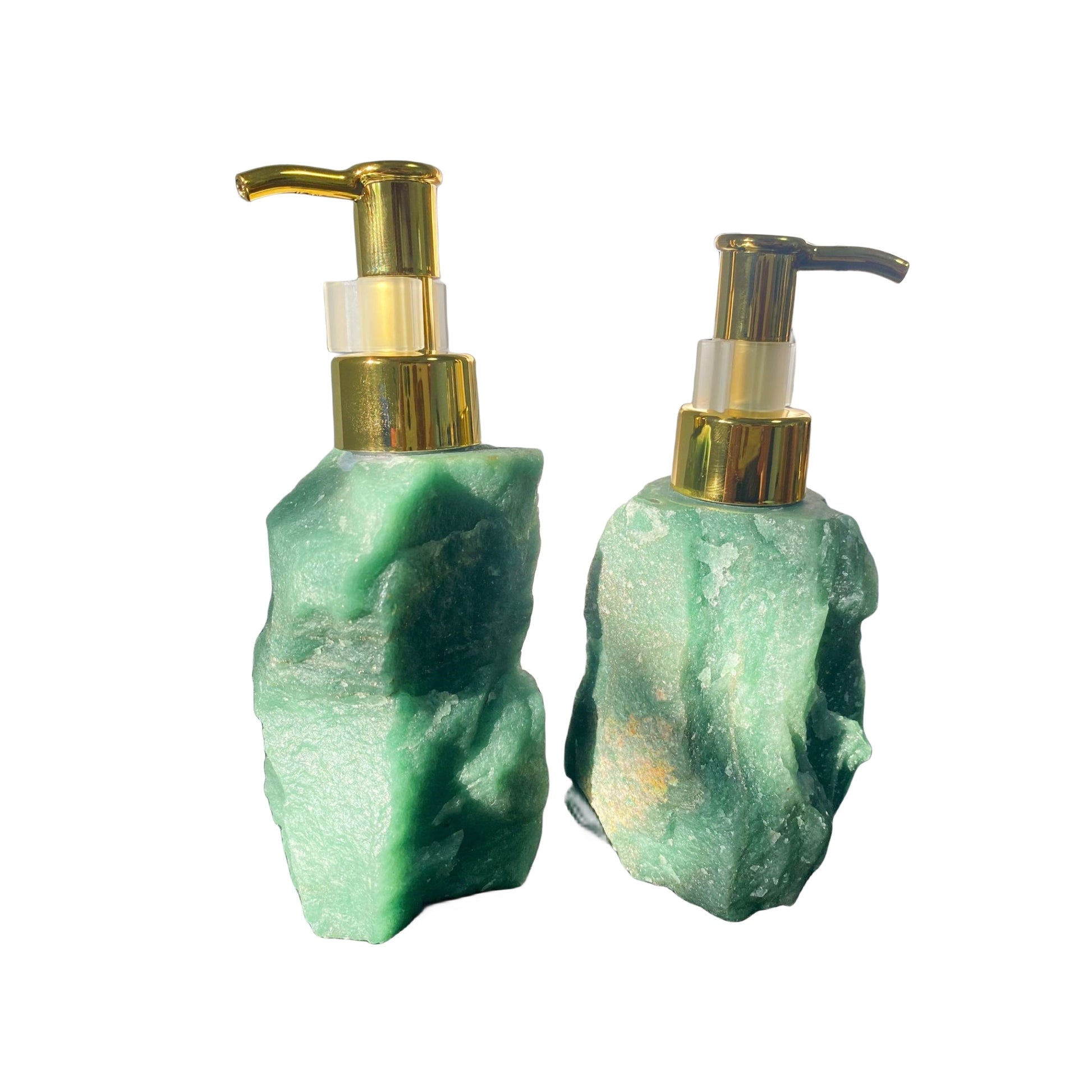 Rough Polished Crystal Shampoo Body Wash Bottles GEMROCKY-Jewelry-Green Aventurine-