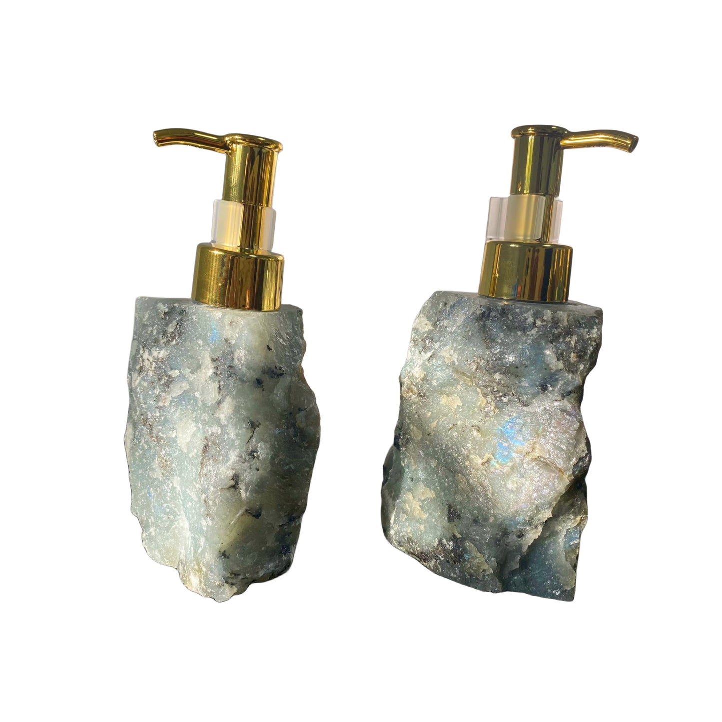 Rough Polished Crystal Shampoo Body Wash Bottles GEMROCKY-Jewelry-Labradorite-