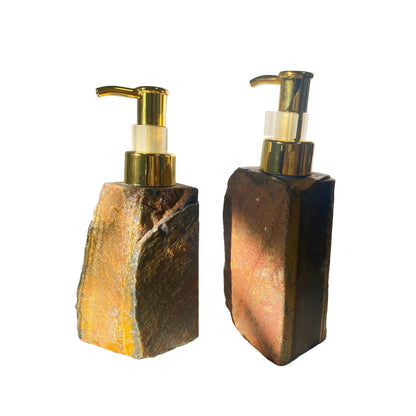 Rough Polished Crystal Shampoo Body Wash Bottles GEMROCKY-Jewelry-Tiger Eye Stone-