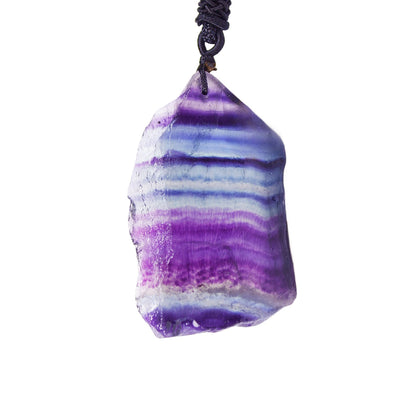 Rough Rainbow Fluorite Piece Necklaces GEMROCKY-Jewelry-