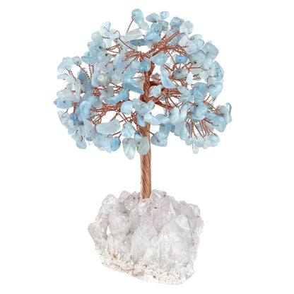 Rough White Cluster Chips Gem Trees GEMROCKY-Decoration-Aquamarine-