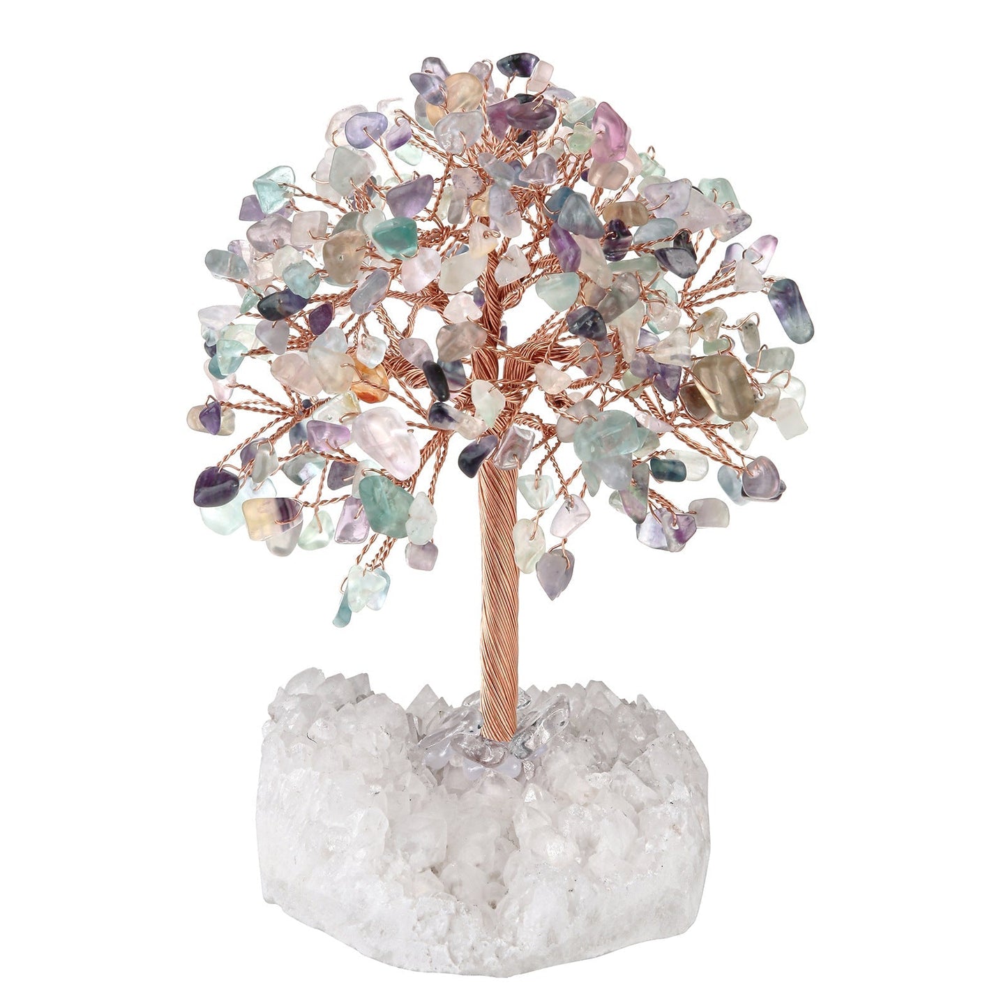 Rough White Cluster Chips Gem Trees GEMROCKY-Decoration-Fluorite-