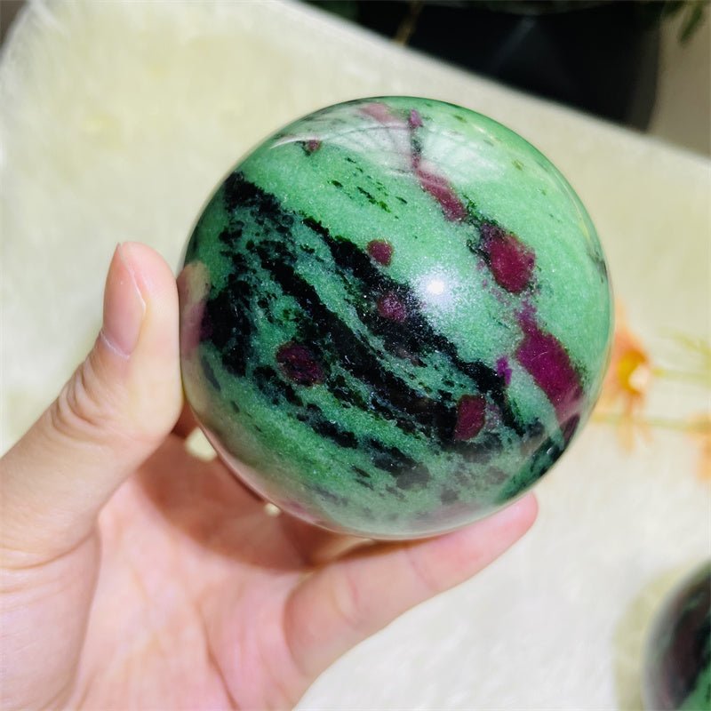 Ruby Zoisite Spheres GEMROCKY-Spheres-