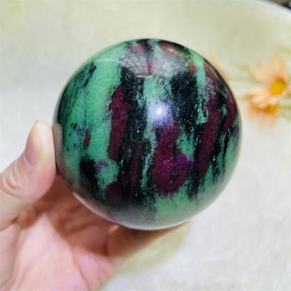 Ruby Zoisite Spheres GEMROCKY-Spheres-