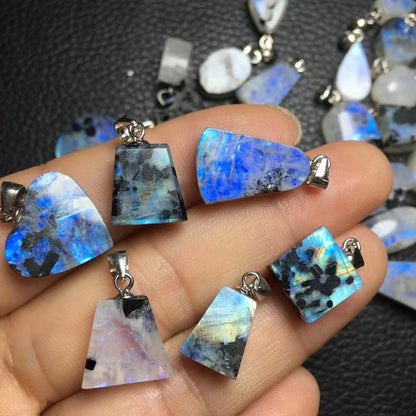 S925 Sliver Blue Moon Stone Pendants GEMROCKY-Jewelry-