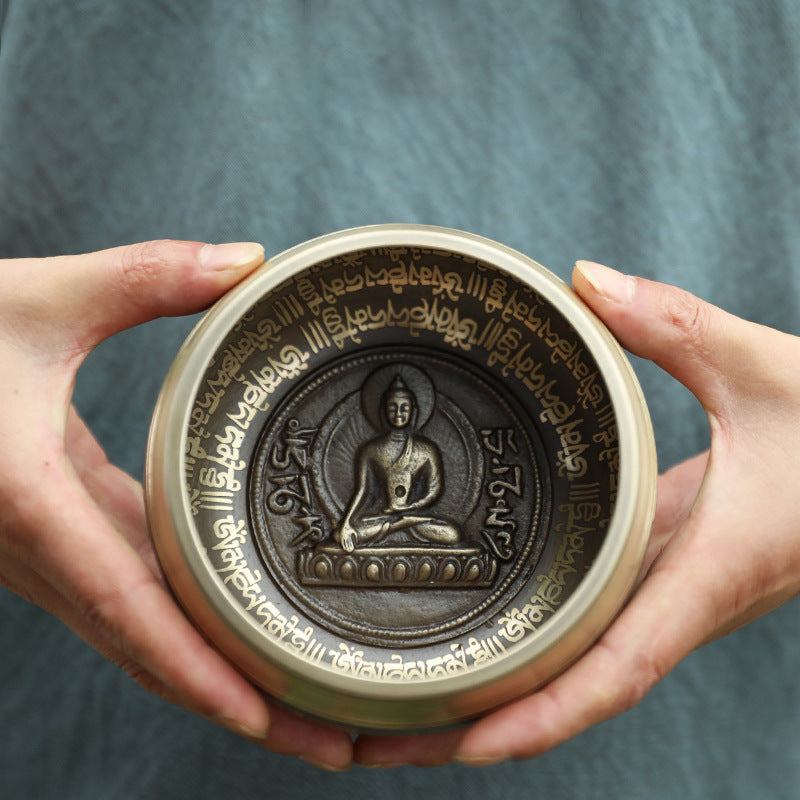 Sakyamuni Meditation Nepal Buddha Sound Copper Singing Bowls GEMROCKY-Psychic-