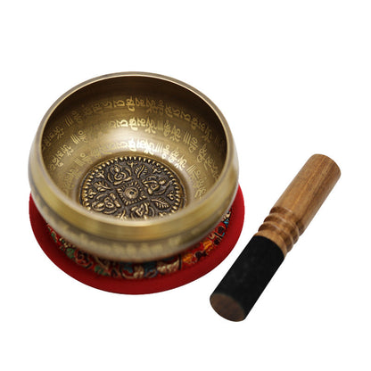 Scripture Inscription Meditation Nepal Buddha Sound Copper Singing Bowls GEMROCKY-Psychic-