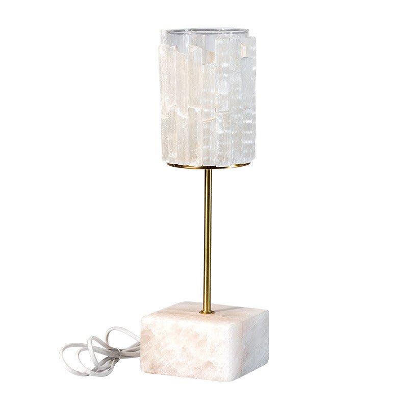 Selenite Bedside Lamp Atmosphere Light Home Ornaments GEMROCKY-Decoration-Tall 11*11*47.5cm-