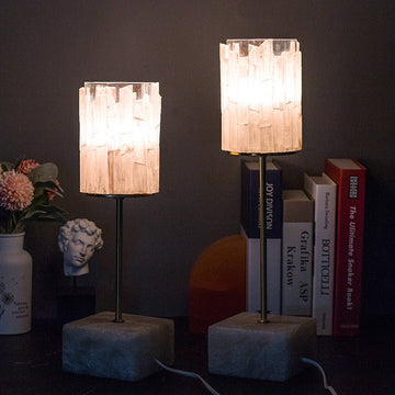 Selenite Bedside Lamp Atmosphere Light Home Ornaments GEMROCKY-Decoration-