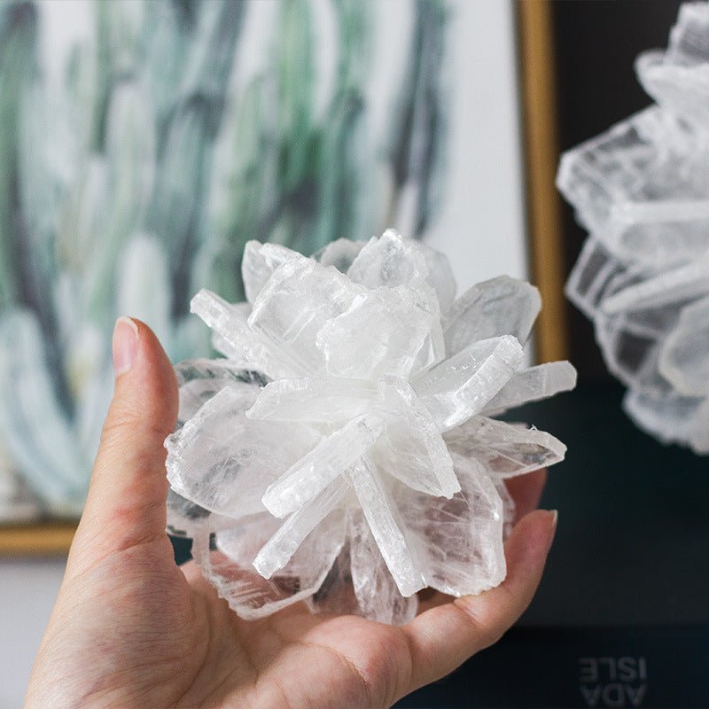 Selenite Blooming Flower Table Ornaments GEMROCKY-Decoration-