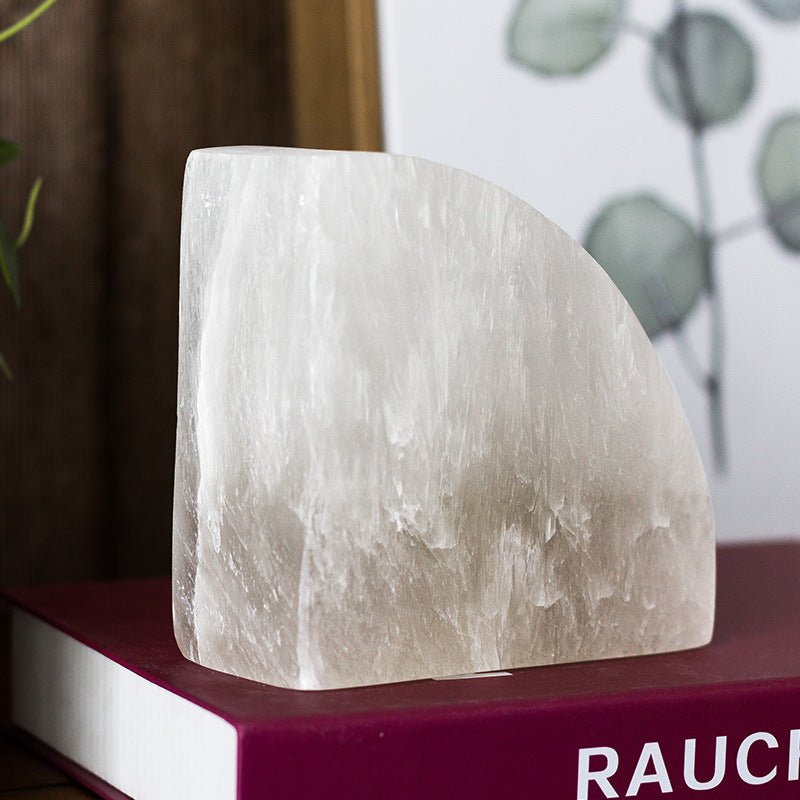 Selenite Bookend Home Ornaments GEMROCKY-Decoration-10.5*5*10.5cm-